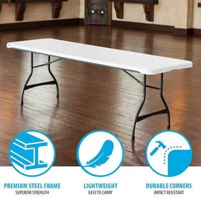Commercial Grade Lifetime - 96" Rectangle Nesting Table - White Granite (FOR RENTAL ONLY) Party Expo  