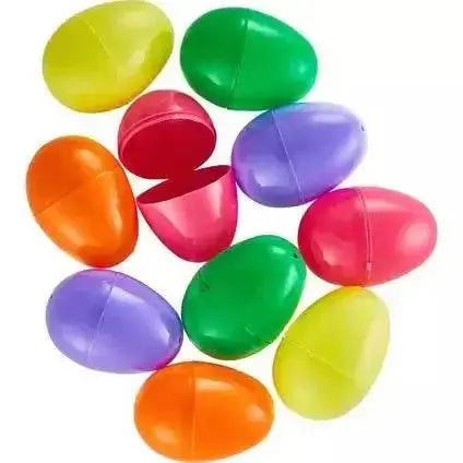 Fillable Plastic Eggs Multi Colored 10 count - Party Expo