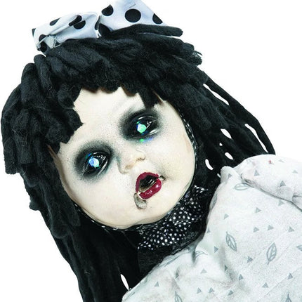 Girl on Wooden Rocking Horse Halloween Decoration - 2 ft Party Expo  