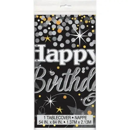 Glittering Birthday - Plastic Tablecover - Party Expo