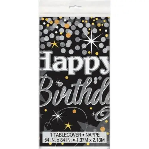 Glittering Birthday - Plastic Tablecover - Party Expo