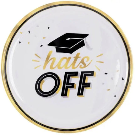 Hats Off Graduation Melamine Round Platter - Party Expo