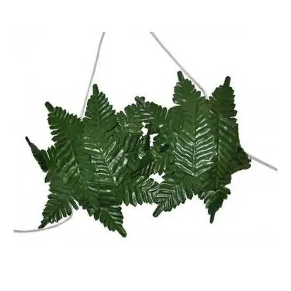 Hawaiian Bra with Green Tropical Leaves - Party Expo