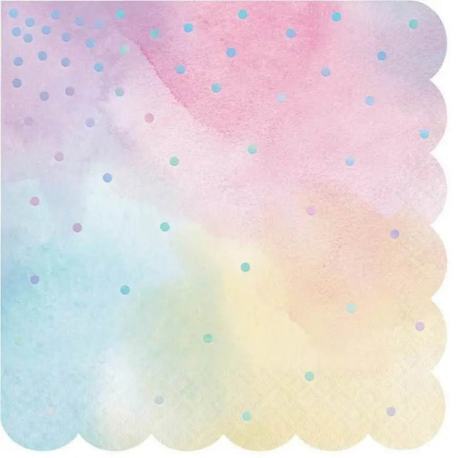 Iridescent Shape Lunch Napkins (16ct) - Party Expo