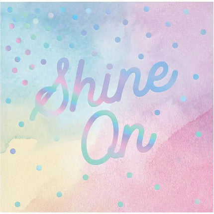 Iridescent "Shine On" Beverage Napkins (16ct) Party Expo  