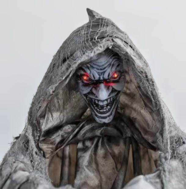 Life-Size Animated Light-Up Sudden Surprise Witch with Sound Turning Halloween Decoration - 5 ft Party Expo  
