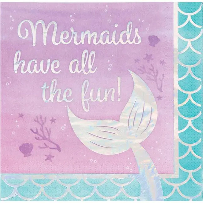 "Mermaid's Have All The Fun" Lunch Napkins (16ct) Party Expo  