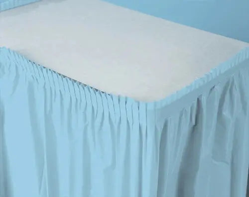 Pastel Blue Plastic Table Skirt Party Expo  