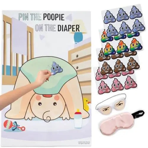 Pin The Poopie On The Diaper Game - Light - Party Expo