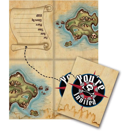 Pirate's Map Invitations - Party Expo