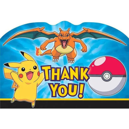 Pokémon - Thank You Note Postcards (8ct) - Party Expo