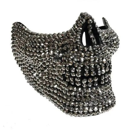 Rhinestone Half Skull Mask (1ct) - Party Expo