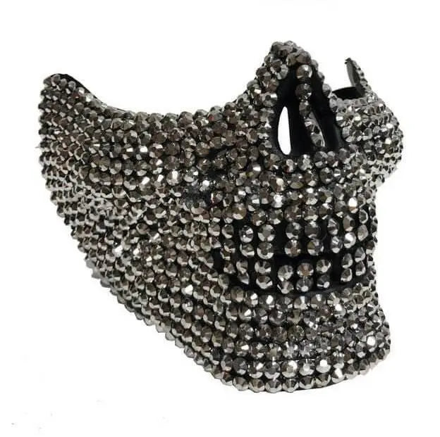 Rhinestone Half Skull Mask (1ct) - Party Expo