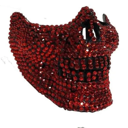 Rhinestone Half Skull Mask (1ct) - Party Expo