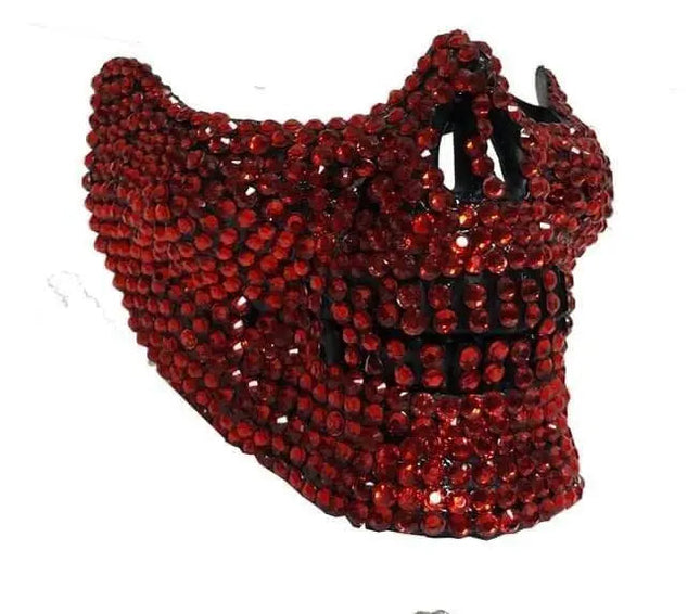 Rhinestone Half Skull Mask (1ct) - Party Expo