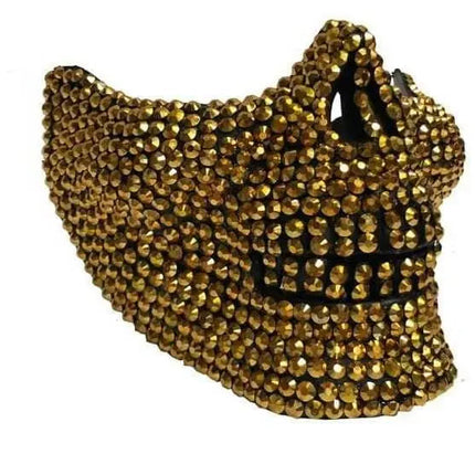 Rhinestone Half Skull Mask (1ct) - Party Expo