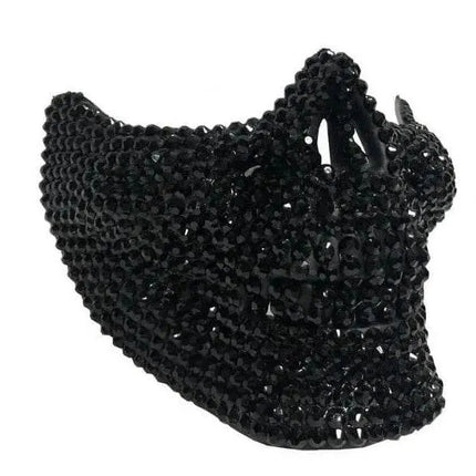 Rhinestone Half Skull Mask (1ct) - Party Expo