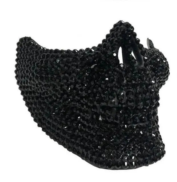 Rhinestone Half Skull Mask (1ct) - Party Expo