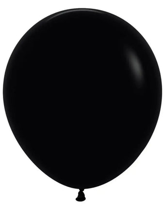 Sempertex - 18" Fashion Black Latex Balloon (6 count) Party Expo  