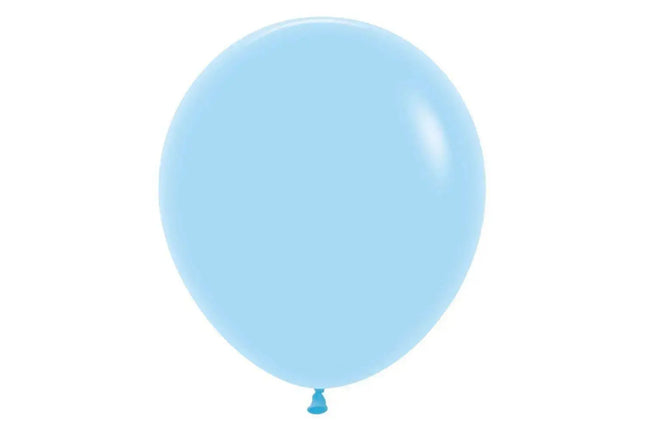 Sempertex - 18" Pastel Matte Blue Latex Balloons (6 count) Party Expo  