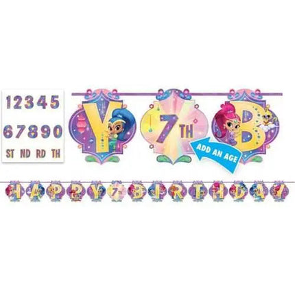 Shimmer and Shine Jumbo Letter Banner Kit (1ct) - Party Expo