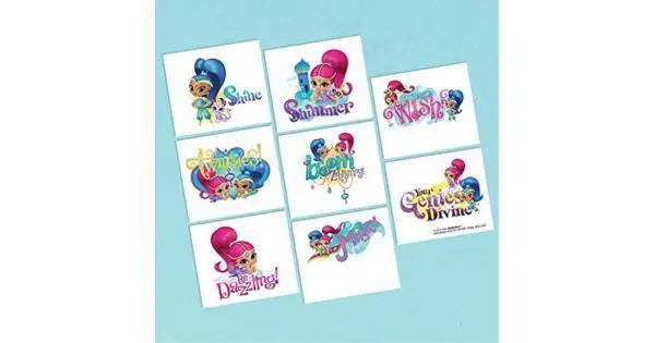 Shimmer and Shine Tattoo Sheet - Party Expo