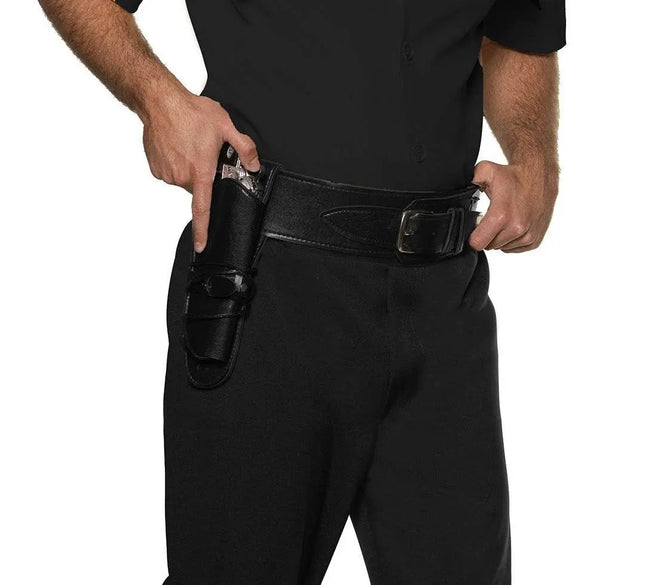 Single Cowboy Holster - Black (1ct) - Party Expo