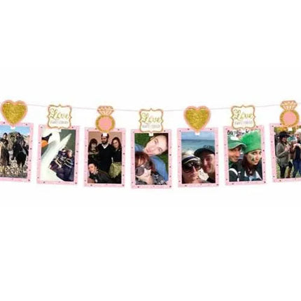 Sparkling Wedding Photo Holder Garland (12ft) - Party Expo