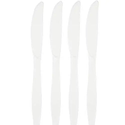 Touch of Color - White Plastic Knives - Party Expo