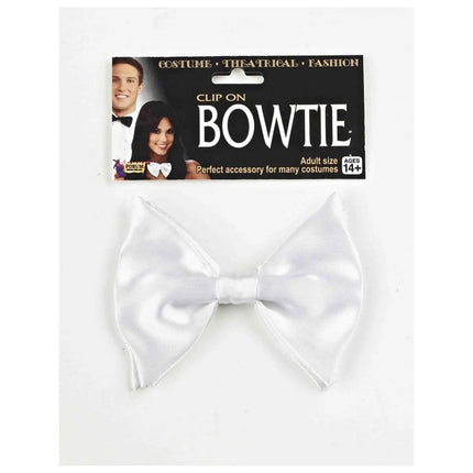 White Clip-on Bow Tie - Party Expo