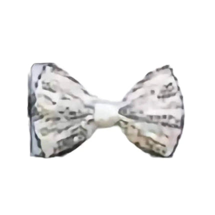 White Sequin Bowtie (1ct) - Party Expo