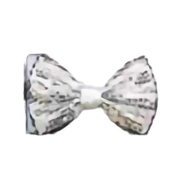 White Sequin Bowtie (1ct) - Party Expo