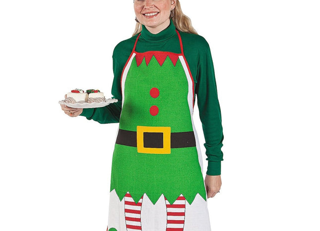 Adult Elf Apron (1ct) - SKU:3L-4/5365 - UPC:886102058565 - Party Expo