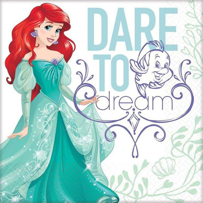 Ariel Dream Big Lunch Napkins (16ct) - SKU:511620 - UPC:013051636227 - Party Expo