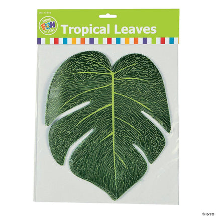 Artificial Tropical Leaves 12 count - SKU:3L-70/1514-P - UPC:887600994539 - Party Expo