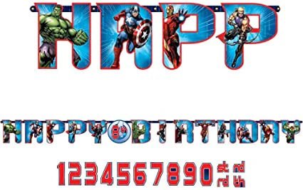 Avengers Letter Banner - SKU:670297 - UPC:013051468514 - Party Expo