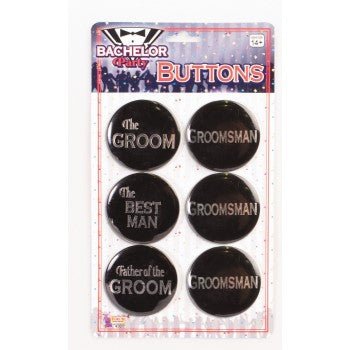 Bachelor Button Set 6 pieces - SKU:74301 - UPC:721773743016 - Party Expo