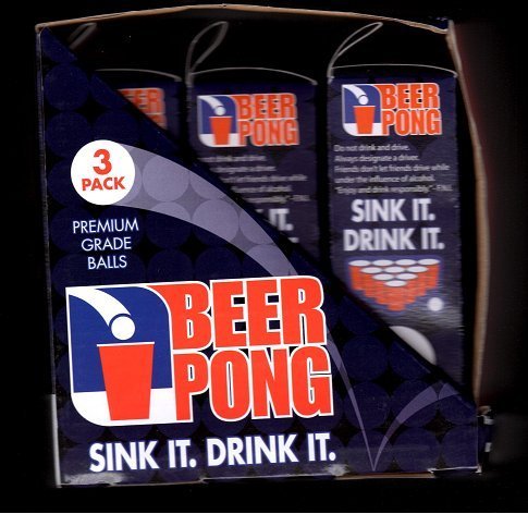 Beer Pong Balls (3ct) - SKU:F63875 - UPC:721773638756 - Party Expo