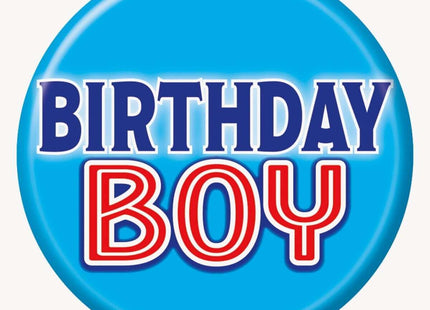 Birthday Boy Button (1ct) - SKU:93405 - UPC:011179934058 - Party Expo