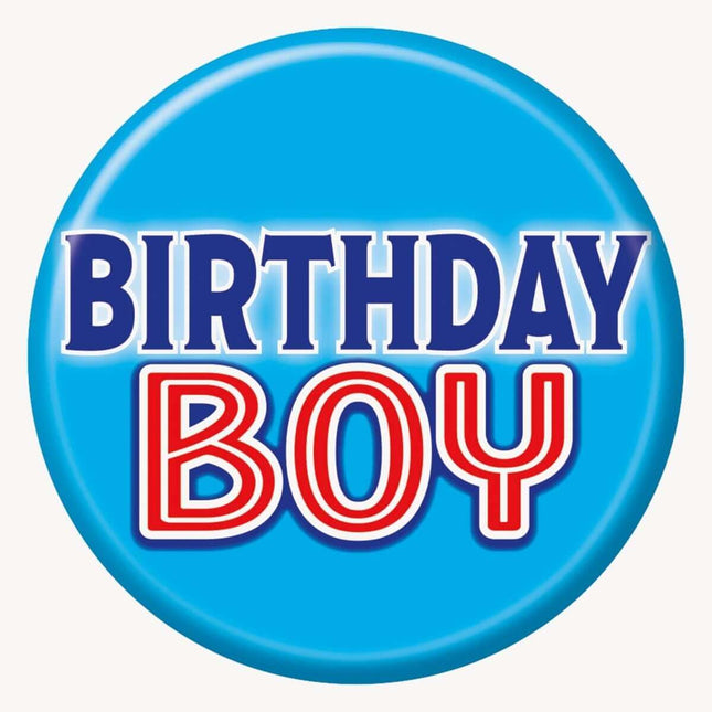 Birthday Boy Button (1ct) - SKU:93405 - UPC:011179934058 - Party Expo