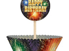 Birthday Burst Cupcake Kit (24ct) - SKU:45443 - UPC:011179454433 - Party Expo