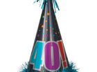 Birthday Cheer - 40th Birthday Cone Party Hat - SKU:45974 - UPC:011179459742 - Party Expo