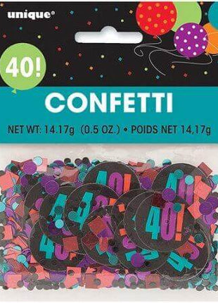 Birthday Cheer 40th Birthday Confetti - SKU:45864 - UPC:011179458646 - Party Expo