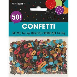 Birthday Cheer 50th Birthday Confetti - SKU:45865 - UPC:011179458653 - Party Expo