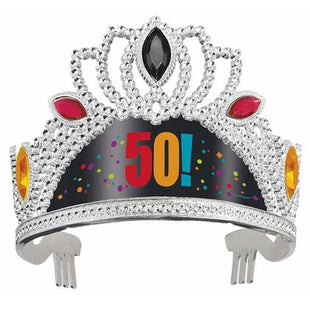 Birthday Cheer - 50th Birthday Tiara - SKU:45878 - UPC:011179458783 - Party Expo