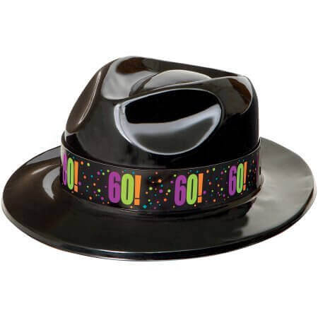 Birthday Cheer - 60th Birthday Gangster Hat - SKU:45882 - UPC:011179458820 - Party Expo