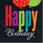 Birthday Cheer - Beverage Napkins (16ct) - SKU:45781 - UPC:011179457816 - Party Expo