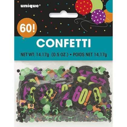 Birthday Cheer - Happy 60th Birthday Confetti - SKU:45866 - UPC:011179458660 - Party Expo