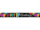 Birthday Cheer - Happy 70th Birthday Banner - SKU:45837 - UPC:011179458370 - Party Expo