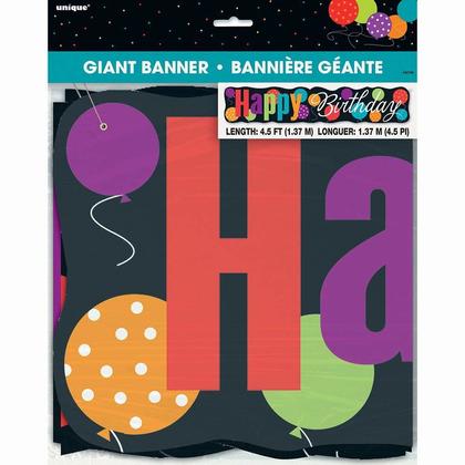 Birthday Cheer - Happy Birthday Banner - SKU:45799 - UPC:011179457991 - Party Expo